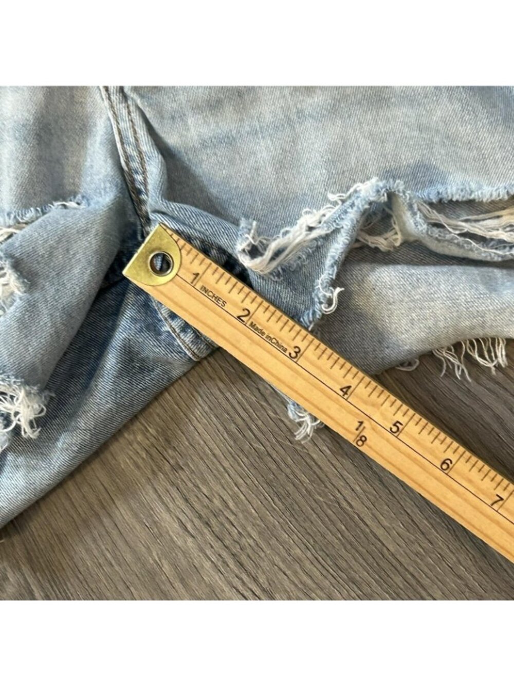 Rag & Bone Shorts Womens 24 Fits 29 Boyfriend Rye Denim Distressed Cut Off Boho - Picture 10 of 10